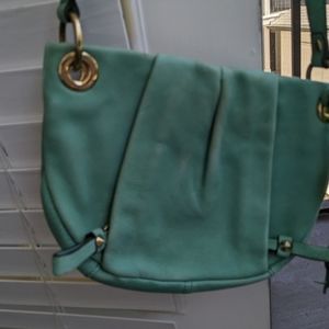 Vince Camuto cross body bag Leather teal. Very soft. Nice pre- loved condition